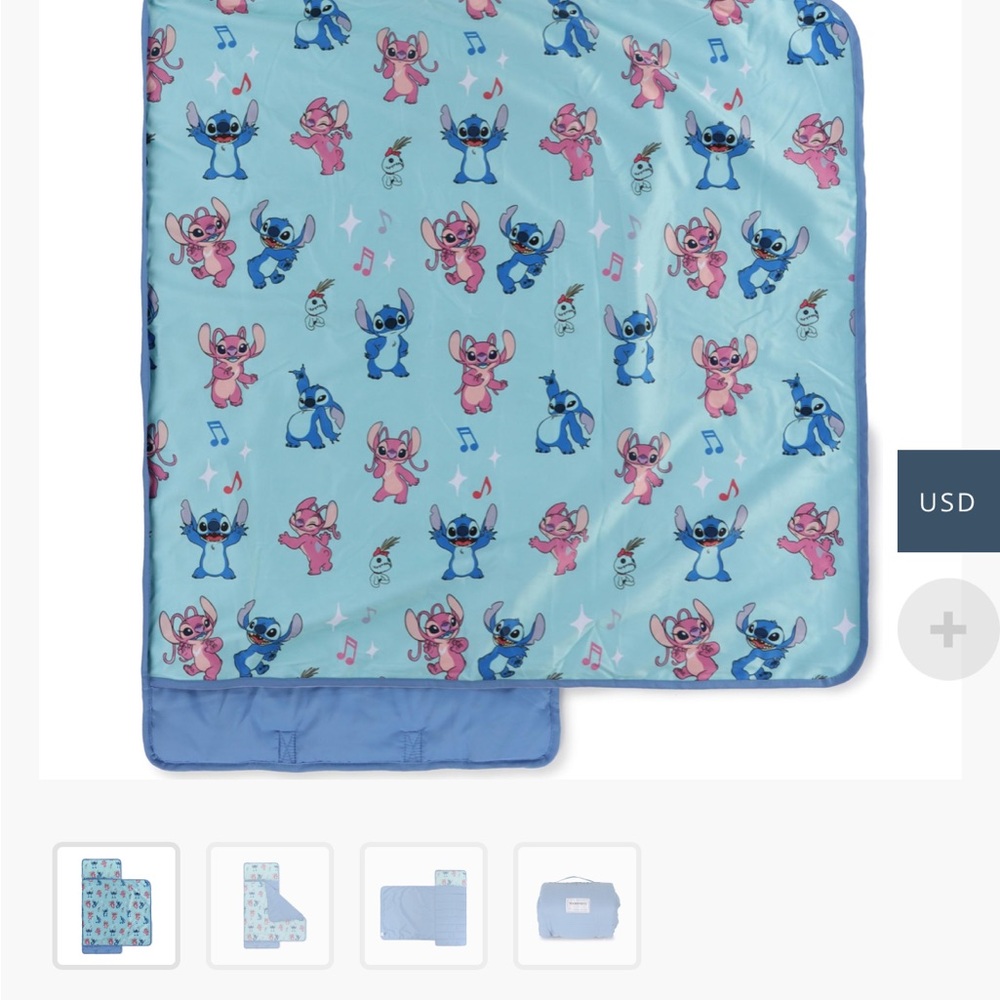 Jay Franco Disney Lilo and Stitch Nap Mat/ Sleeping Bag 89 x 86 cm